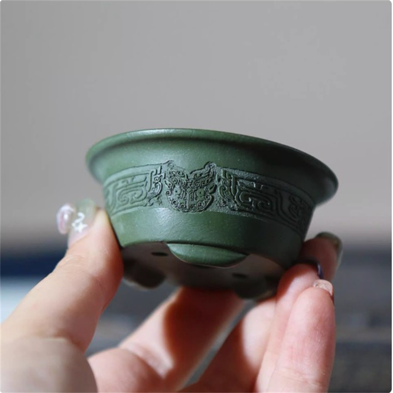 Bonsai Garden Nursery - Ceramiczny rzeźbiony mini doniczka na bonsai,