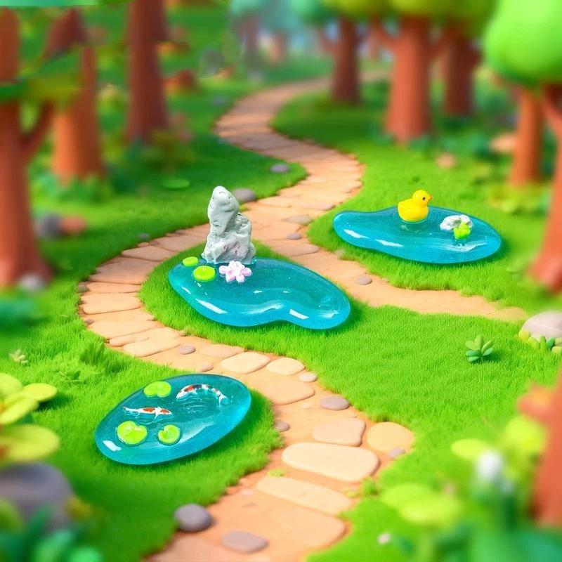 【MA】Mini Ozdoby do stawów z ży – Bonsai Garden With Pond recenzja i cena