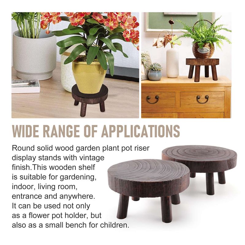 ABHU 2 szt. Mini Drewniany Sto – Bonsai Garden Display Stands recenzja i cena